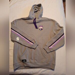 Colorado Limited men's XL gray hoodie with purple stripes, NWOT